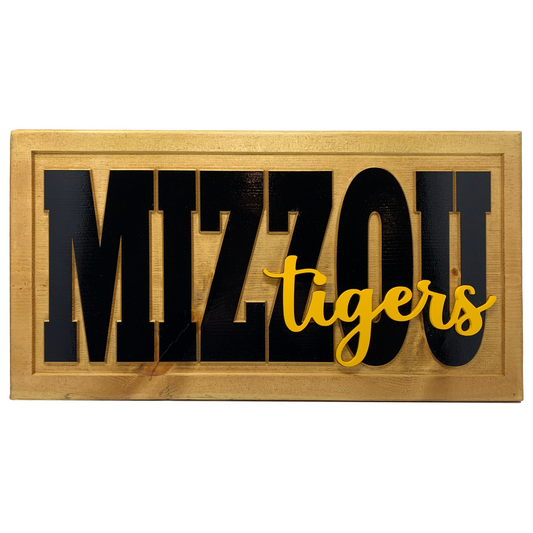 Mizzou Tigers Wood Sign