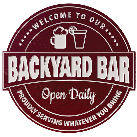 Backyard Bar All-Weather Sign